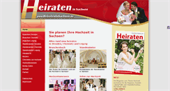 Desktop Screenshot of hochzeitinsachsen.de